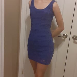 NEW Womens Blue Lace Bodycon Mini Dress